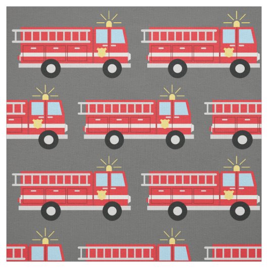 消防車,かわいい子ども向け車,少年向け ファブリック (見本)