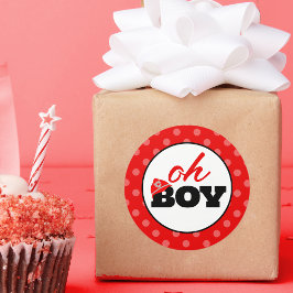 消防車 オー ボー ベイビー シャワー パーティー ステッカー