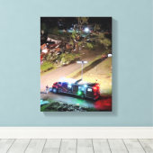 消防車 キャンバスプリント (インサイチュ (ウッドフロア))