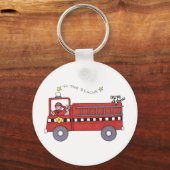 消防車 キーホルダー (正面)