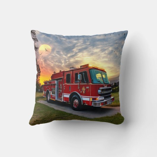 消防車 クッション (裏面)