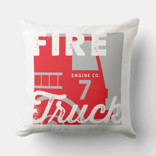 消防車 クッション (正面)