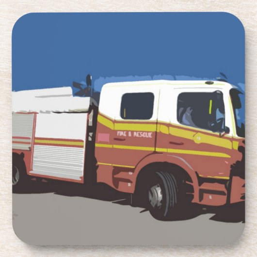 消防車 コースター (正面)