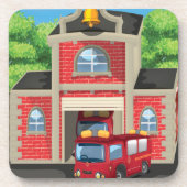 消防車 コースター (正面)