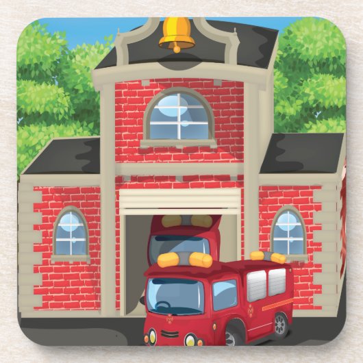 消防車 コースター (正面)