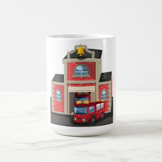 消防車 コーヒーマグカップ (中央)