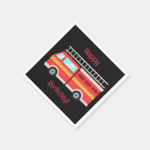 消防車 スタンダードカクテルナプキン (角)