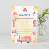 消防車 タイムカプセル メッセージ カード (スタンド正面)