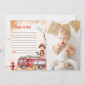 消防車 タイムカプセル メッセージ カード (正面)