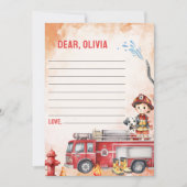 消防車 タイムカプセル メッセージ カード (正面)
