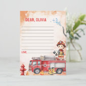 消防車 タイムカプセル メッセージ カード (スタンド正面)