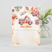 消防車 タイムカプセル メッセージ カード (スタンド正面)