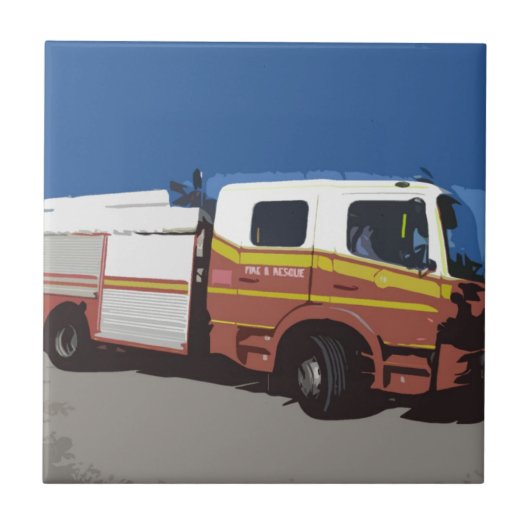消防車 タイル (正面)