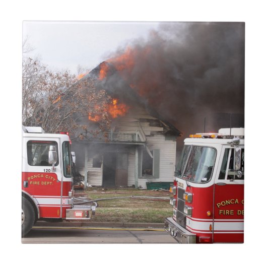 消防車 タイル (正面)