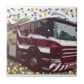 消防車 タイル (正面)