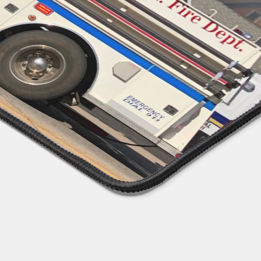 消防車 デスクマット (コーナー)