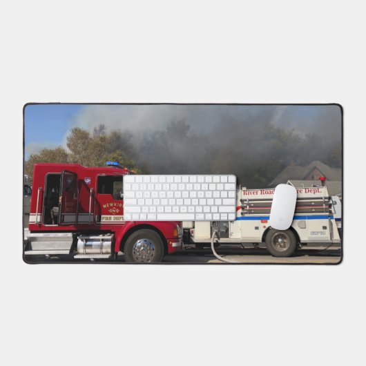 消防車 デスクマット (キーボード&マウス)