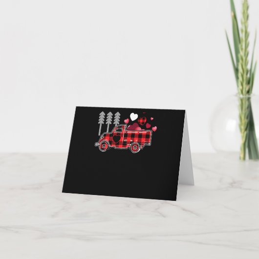 消防車 バッファロープレイド バレンタインデー ママ パパ そう カード (正面)