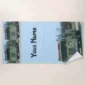 消防車 ビーチタオル (正面)