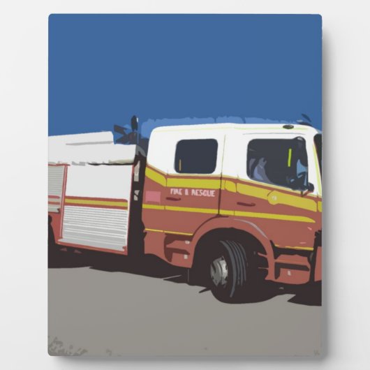 消防車 フォトプラーク (正面)