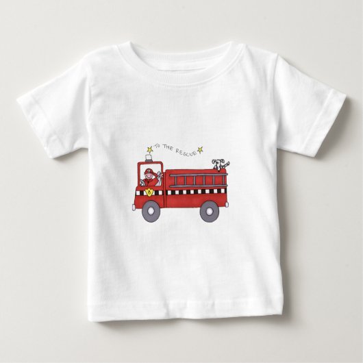消防車 ベビーTシャツ (正面)