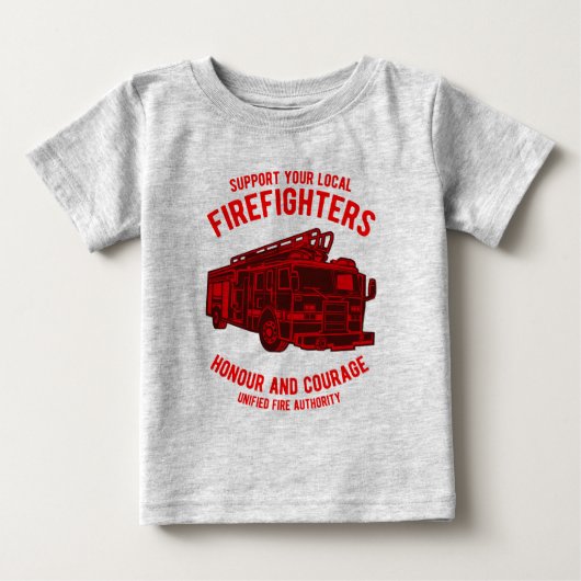 消防車 ベビーTシャツ (正面)