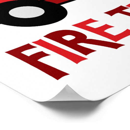 消防車 ポスター (角)