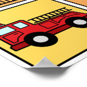 消防車 ポスター (角)