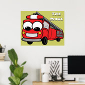 消防車 – ポスター (ホームオフィス)