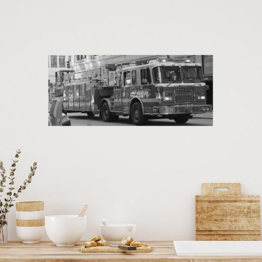 消防車 ポスター (キッチン)