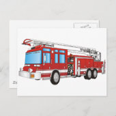 消防車 ポストカード (正面/裏面)