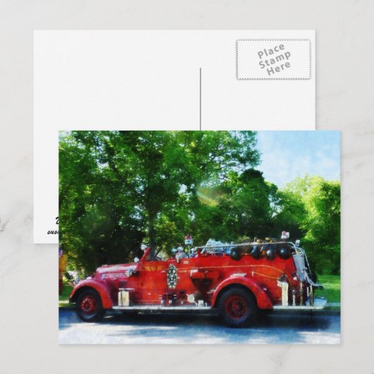 消防車 ポストカード (正面/裏面)