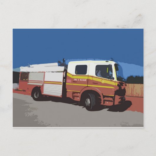 消防車 ポストカード (正面)