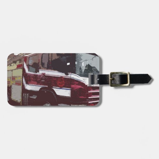 消防車 ラゲッジタグ (正面横)