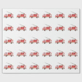 消防車 ラッピングペーパー (フラット)