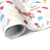 消防車 ラッピングペーパー (ロールコーナー)