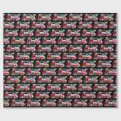 消防車 ラッピングペーパー (フラット)