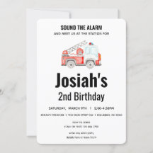 消防車 – 消防士 – 警報誕生日を鳴らす