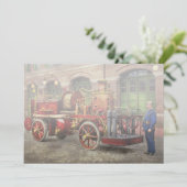 消防車 - 1907年の電動ポンプ車 招待状 (スタンド正面)