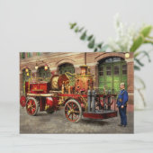 消防車 - 1907年の電動ポンプ車 招待状 (スタンド正面)