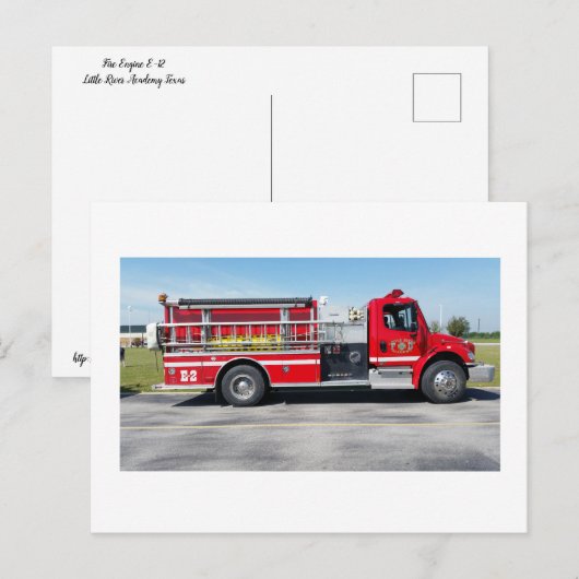 消防車E-12 ポストカード (正面/裏面)