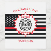 消防退職した士の退職 ワインラベル (シングルラベル)