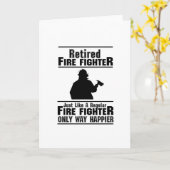 消防退職した士消防士のチーフギフトおもしろい カード (黄色い花)