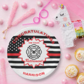 消防退職した士退職おめでとう ペーパープレート (パーティー)