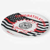 消防退職した士退職おめでとう ペーパープレート (アングル)