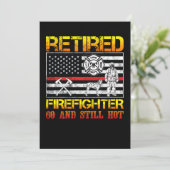 消防退職した士60誕生日薄赤線 招待状 (スタンド正面)