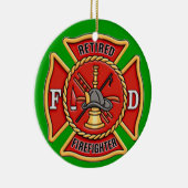 消防退職した士 セラミックオーナメント (右)