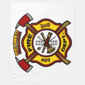 消防退職した士 フリースブランケット (正面)