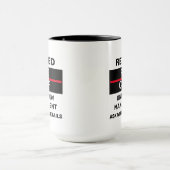 消防退職した長おもしろい退 マグカップ (中央)