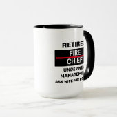 消防退職した長おもしろい退 マグカップ (正面右)